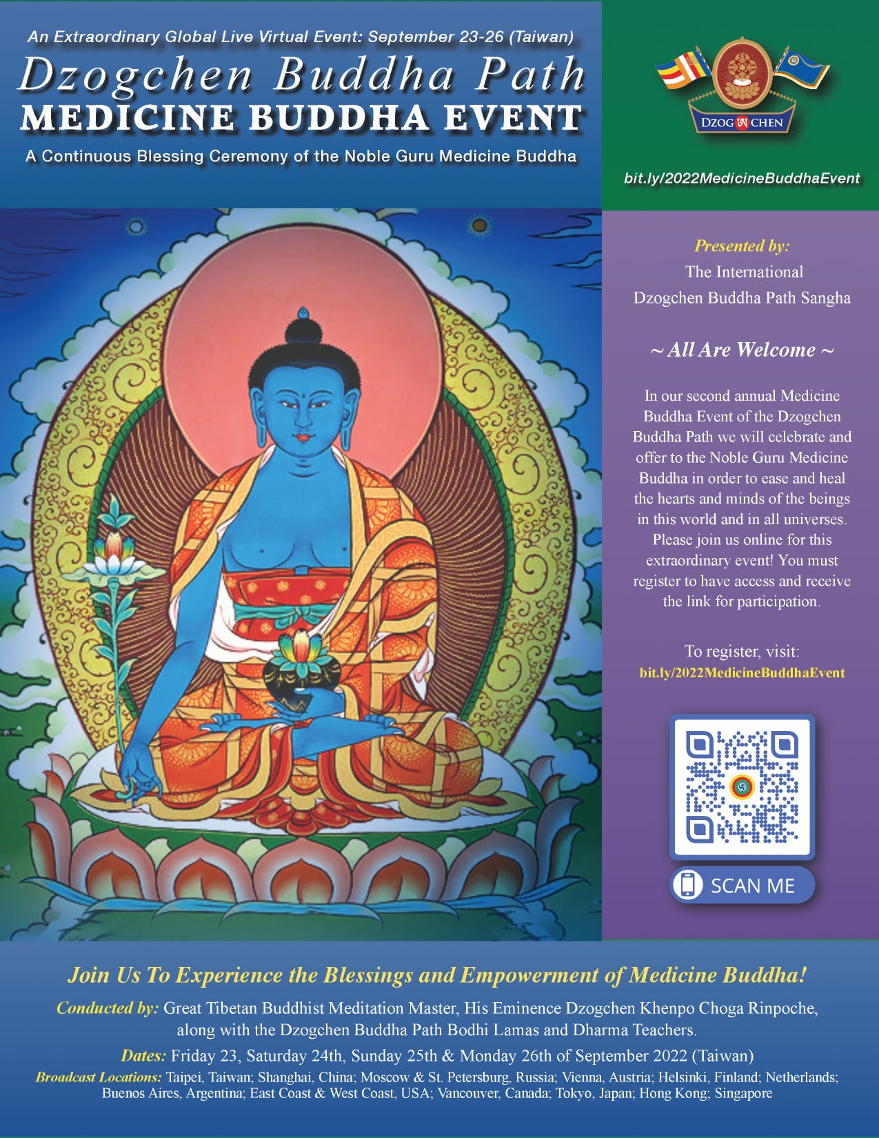 2022 Dzogchen Buddha Path 74-Hour Medicine Buddha Event | Buddha Path